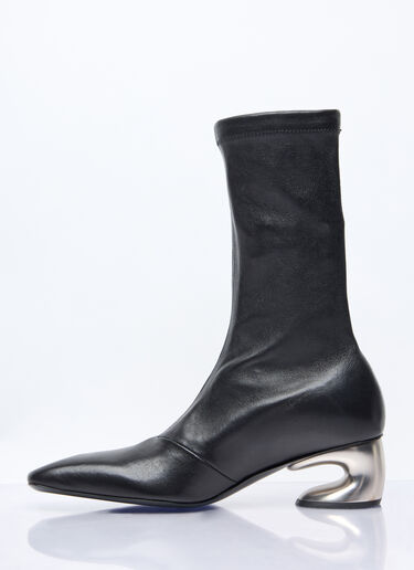 Jil Sander Leather Ankle Boots Black jil0257012