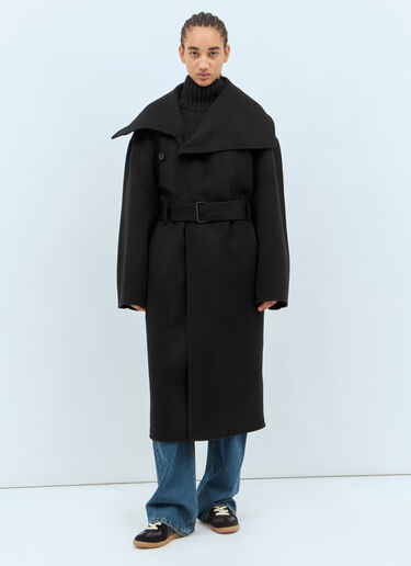 JW Anderson Wool Wrap Coat Black jwa0257003