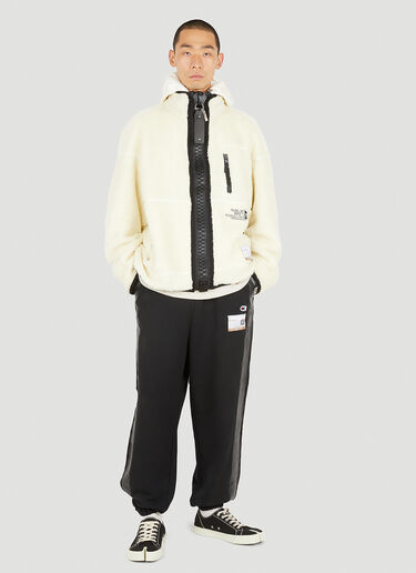 Maison Mihara Yasuhiro Men's Wide Zipper Fleece Jacket in Cream | LN-CC®