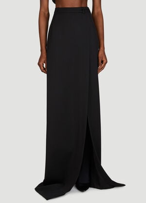 Balenciaga Split Tailored Skirt Black bal0256008