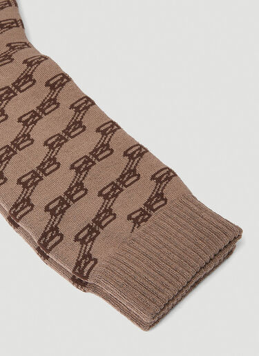 Balenciaga Monogram Socks in Brown