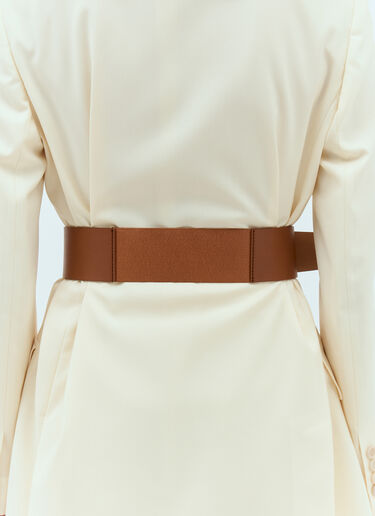 Max Mara Stretch Leather Belt Brown max0257048