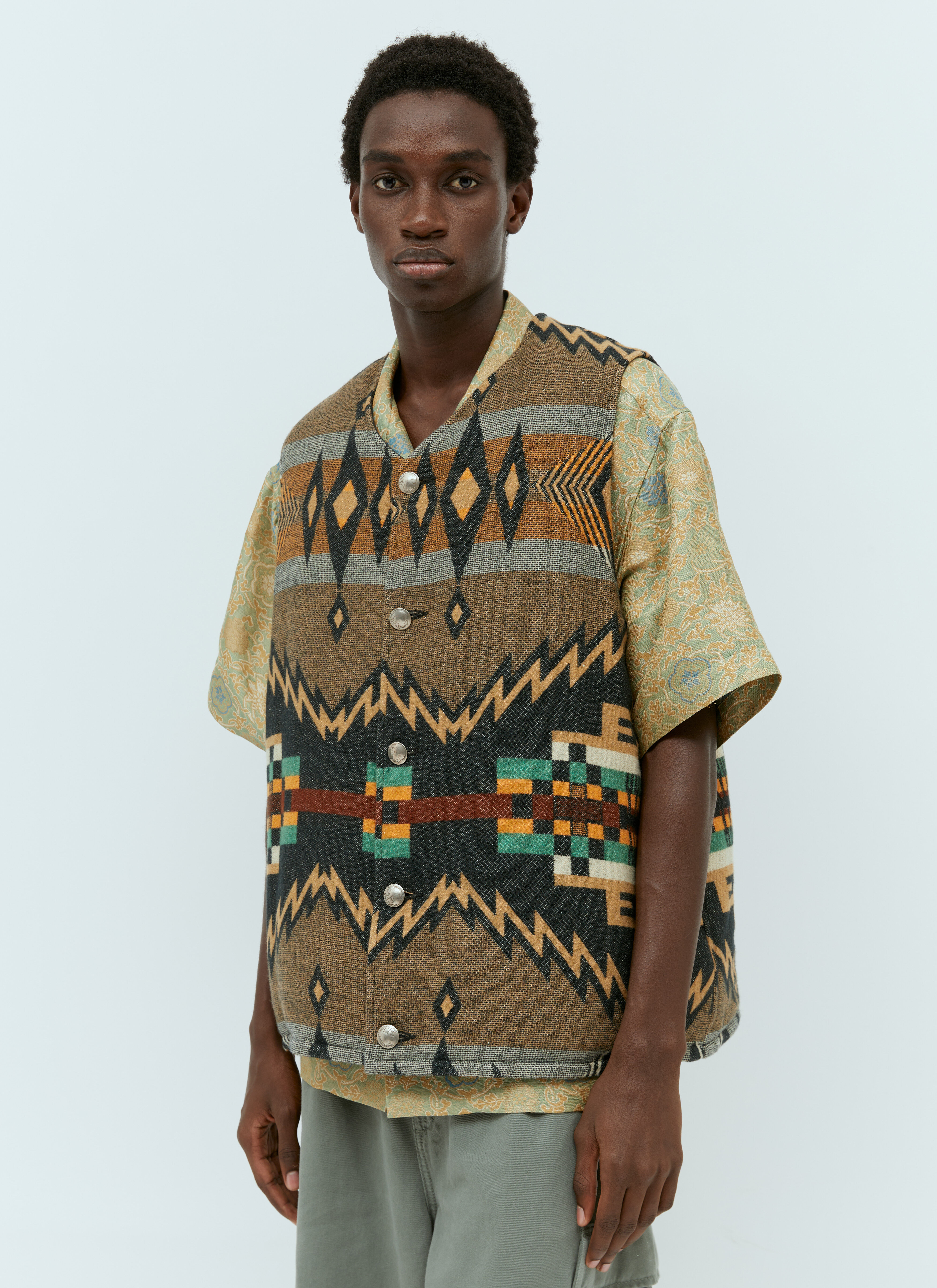 Visvim Reversible Kora Down Vest in Multicolour | LN-CC®