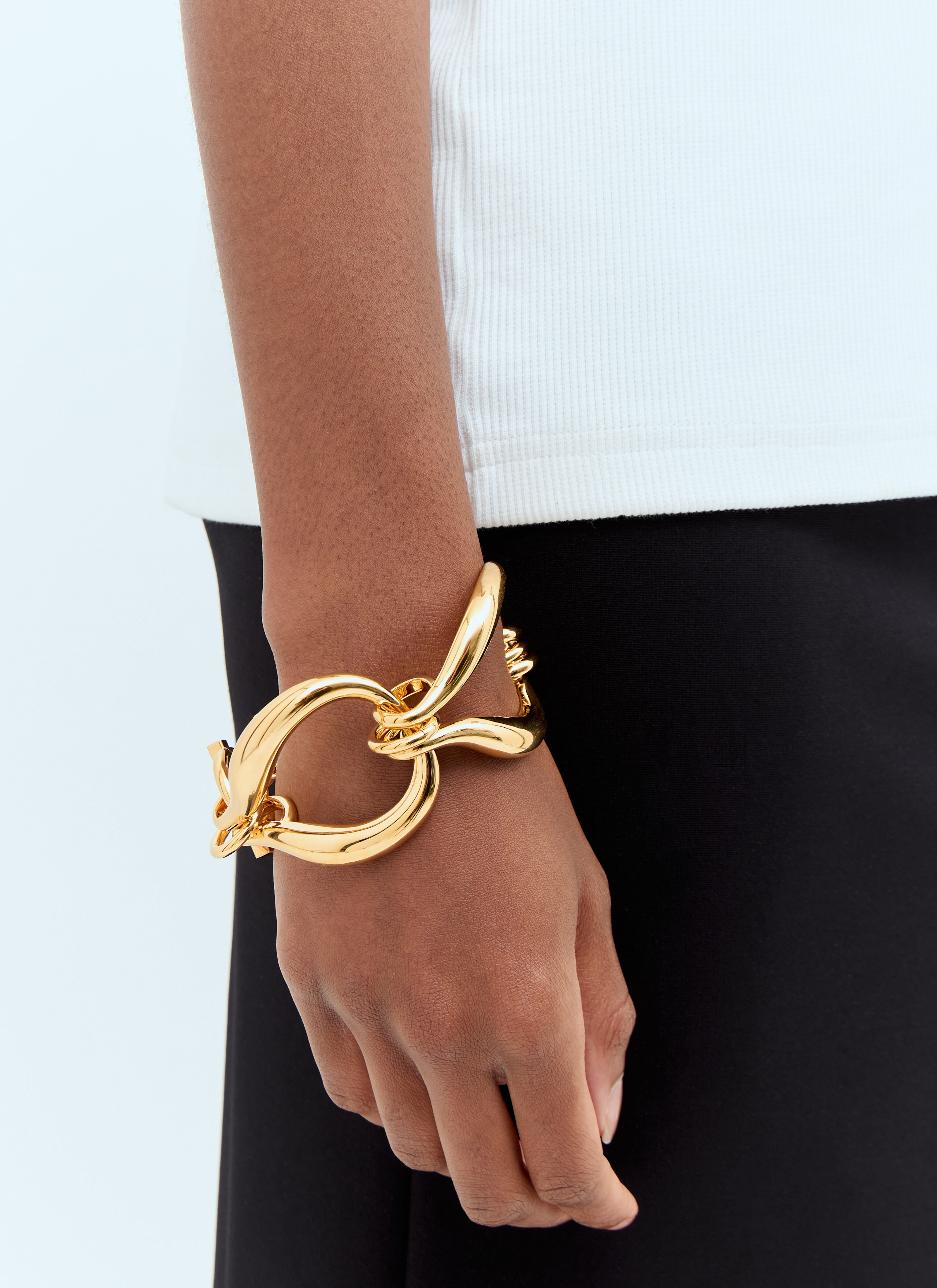 Vivienne Westwood Oversized Hook-Chain Bracelet Silver vww0256017