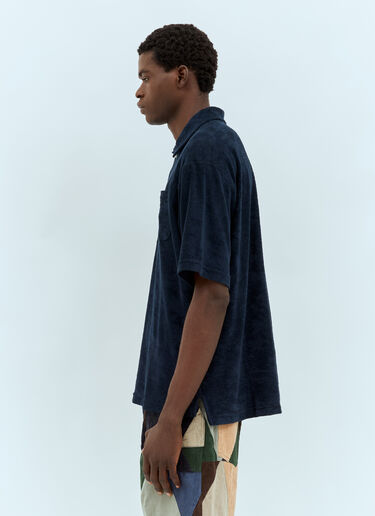 Engineered Garments Terry Polo Shirt Blue egg0156005