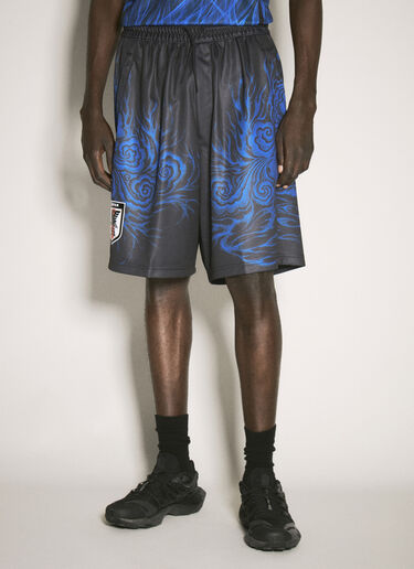 Y-3 JFA Logo Print Shorts Black yjf0158006