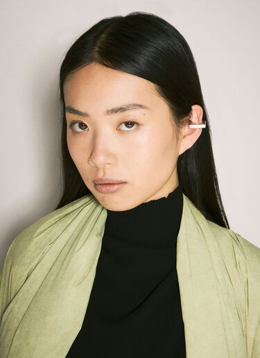 Rick Owens Prong Ear Cuff Silver ric0257023