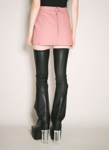 Rick Owens Coated Mini Skirt Pink ric0258005