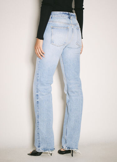 Saint Laurent Low-Rise Straight Jeans Blue sla0257021