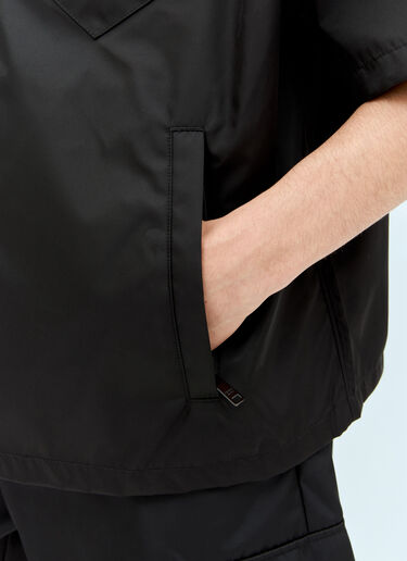 Prada Re-Nylon Short Sleeved Shirt Black pra0143011