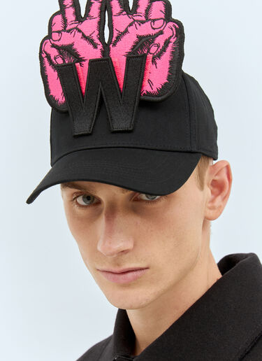 Walter Van Beirendonck Graphic W Baseball Cap Black wlt0158020