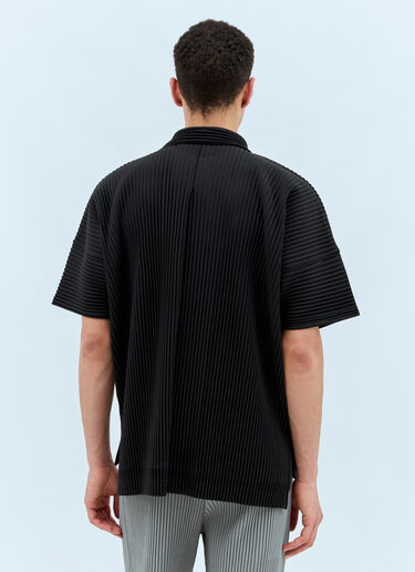 Homme Plissé Issey Miyake Short-Sleeve Pleated Shirt Black hmp0158002