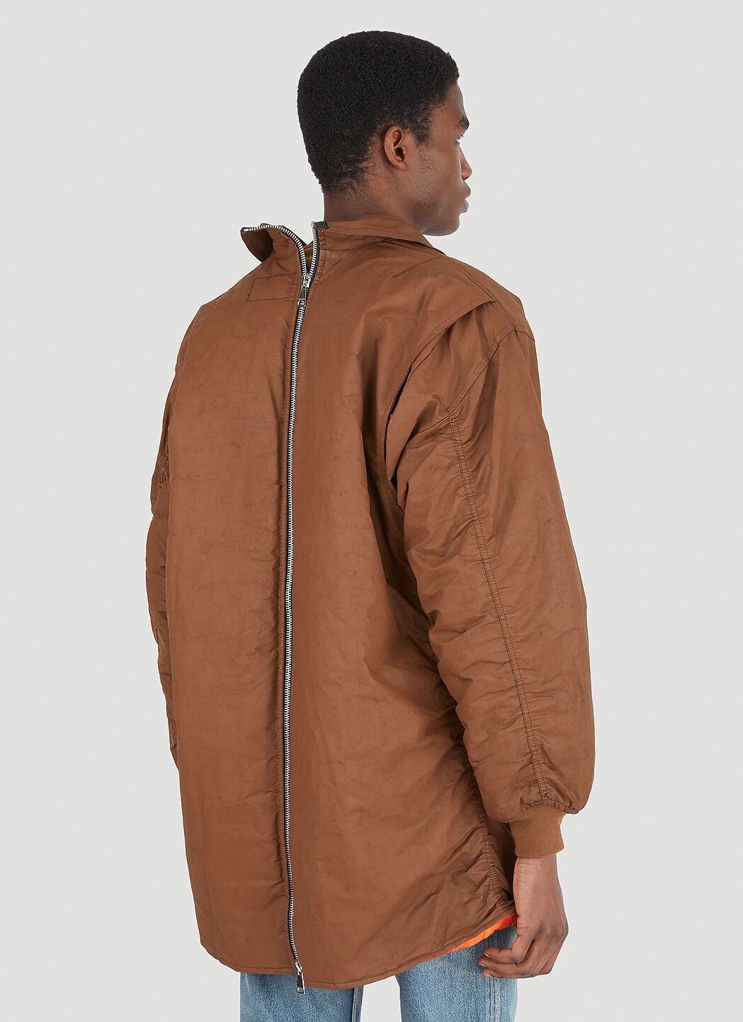 Di)vision Men's Deadstock Long Split Bomber Jacket in Brown | LN-CC®