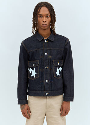 A BATHING APE® Star Denim Jacket Green aba0156005