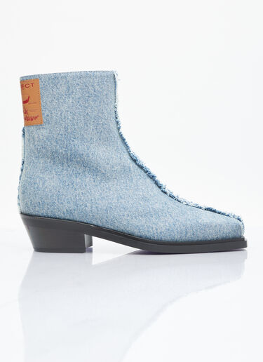 Y/Project Denim Ankle Boots Light Blue ypr0153015