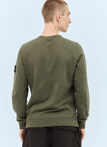 Stone Island Ribbed Sides Sweatshirt Green sto0158048