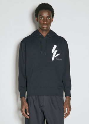 Yohji Yamamoto x NE Logo Print Hooded Sweatshirt Black yoy0158005