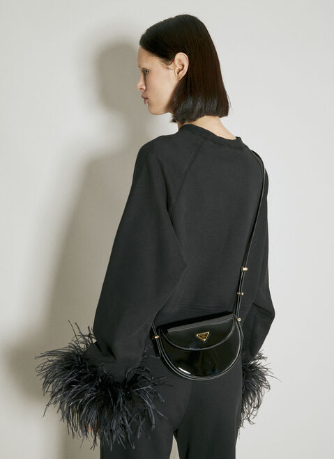 Prada Women's Black Odette Saffiano Leather Belt Bag