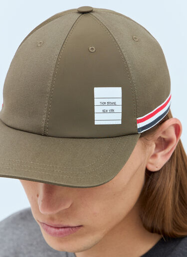 Thom Browne Logo Patch Baseball Cap Green thb0157008