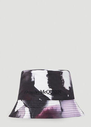 Alexander McQueen Watercolour Bucket Hat Black amq0252012