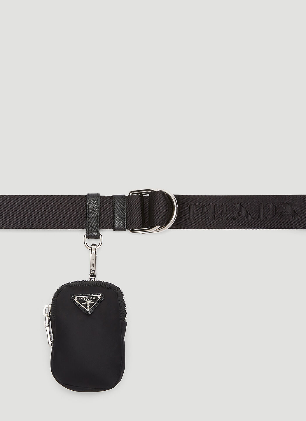 Prada Double-Ring Pouch Belt in Black | LN-CC®