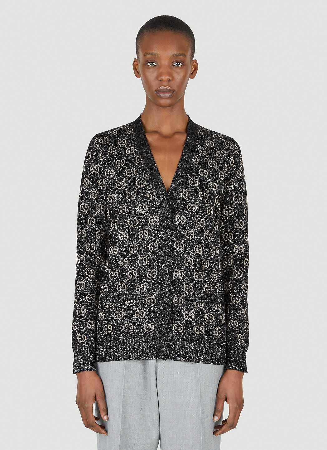 GG Jacquard Lame Cardigan