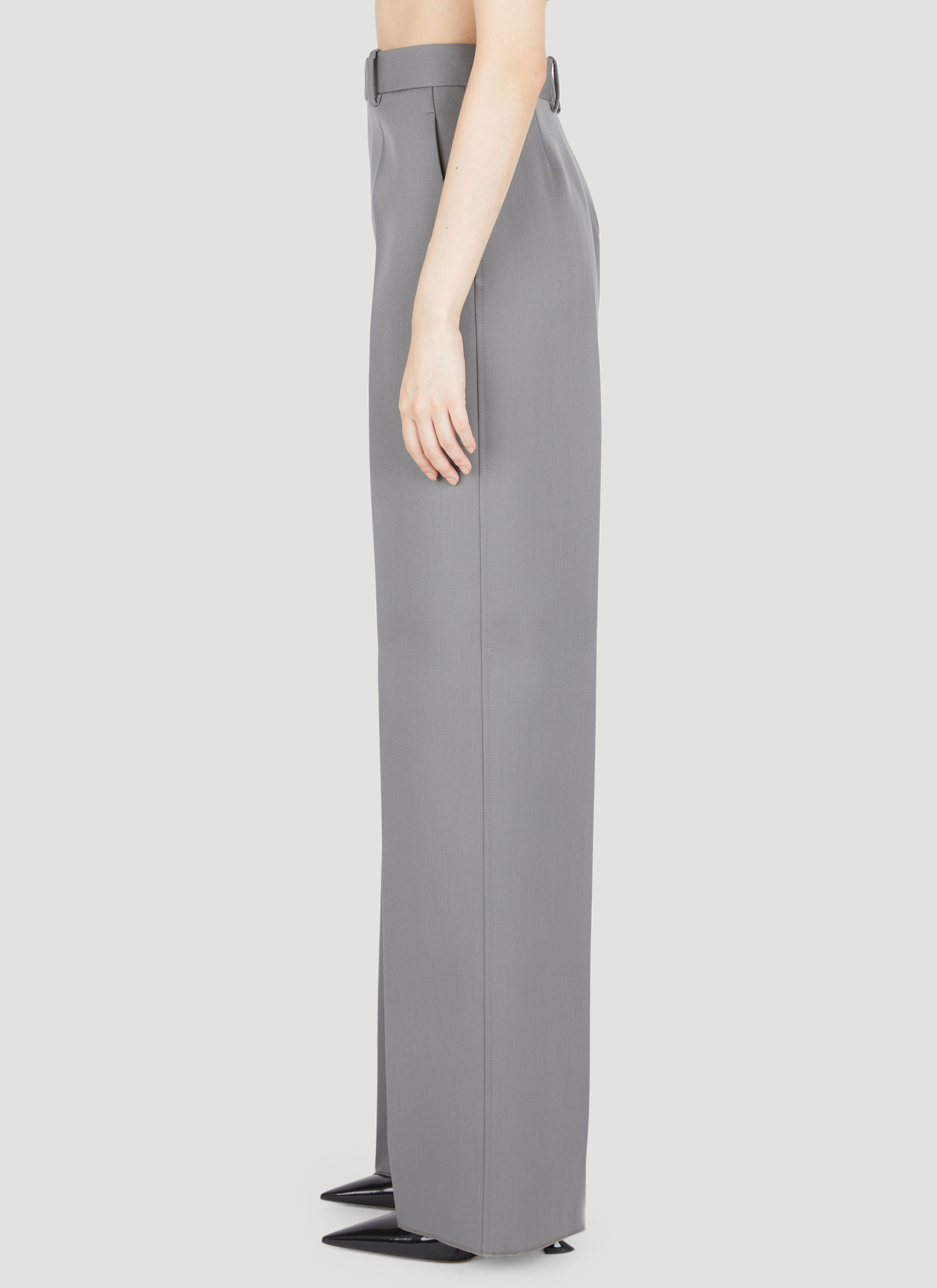 Women's Textured Tailored Pant in Grey | Postie
