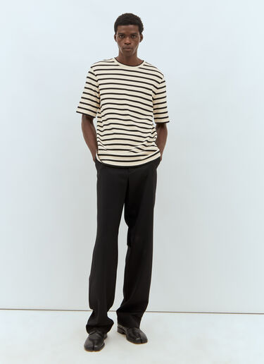 Jil Sander 条纹T恤  米 jil0155018