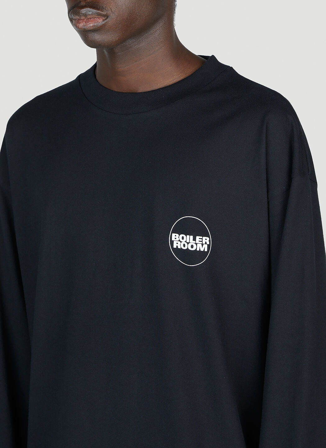 Boiler Room Logo Long Sleeve T-Shirt in Black | LN-CC®