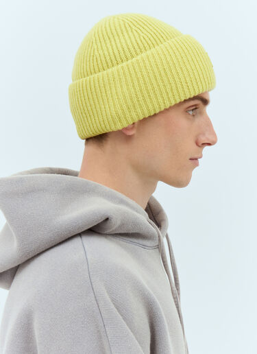 Acne Studios 小号方脸徽标无檐便帽 黄色 acn0157035