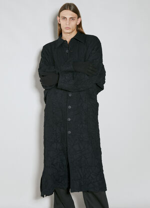 Yohji Yamamoto Wrinkled Coat Black yoy0158005