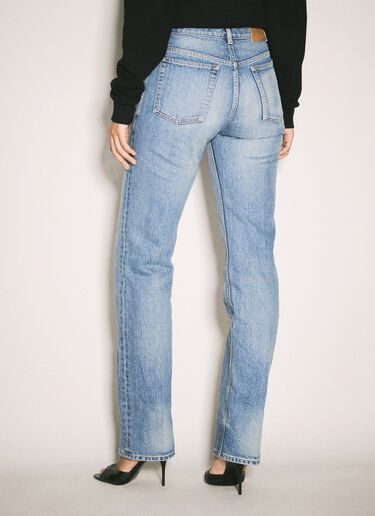 Saint Laurent Mid-Rise Straight Jeans Blue sla0257022