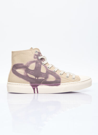 Vivienne Westwood Plimsoll High-Top Sneakers Beige vvw0156013