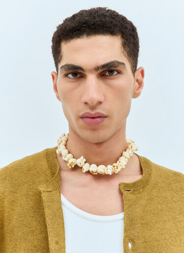 Acne Studios Popcorn Necklace White acn0158032