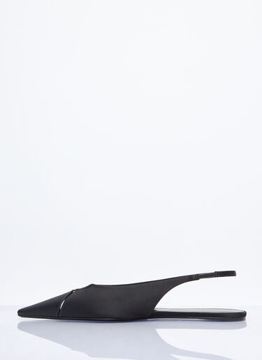 Saint Laurent Babylone Slingback Flats Black sla0257035