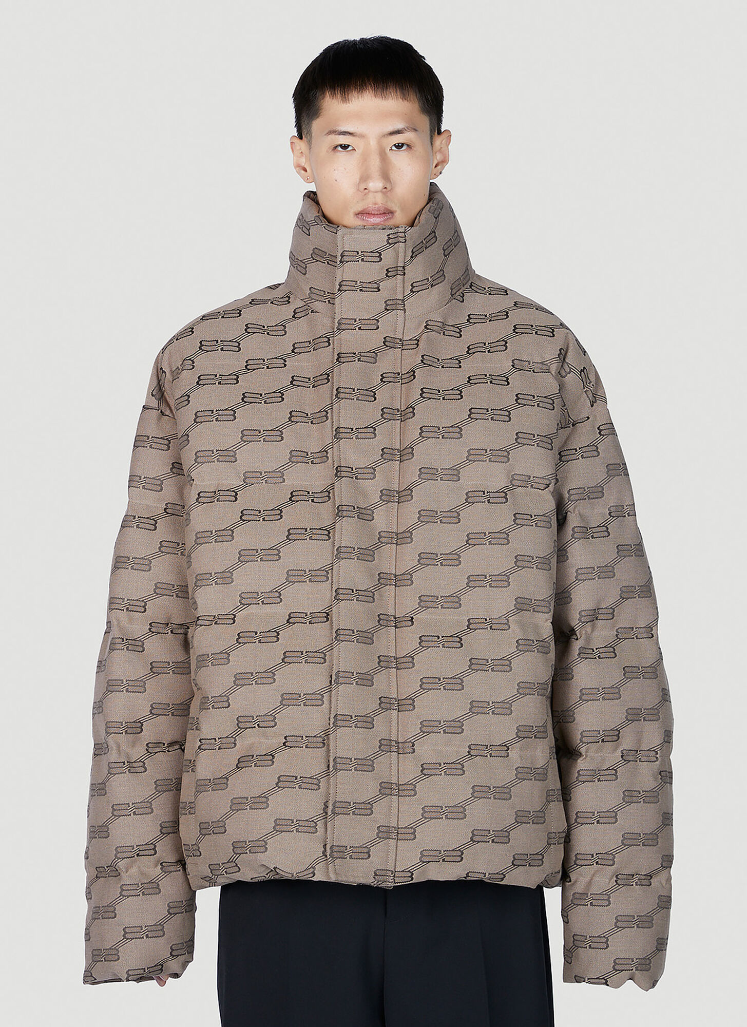 Balenciaga Logo jacquard puffer jacket