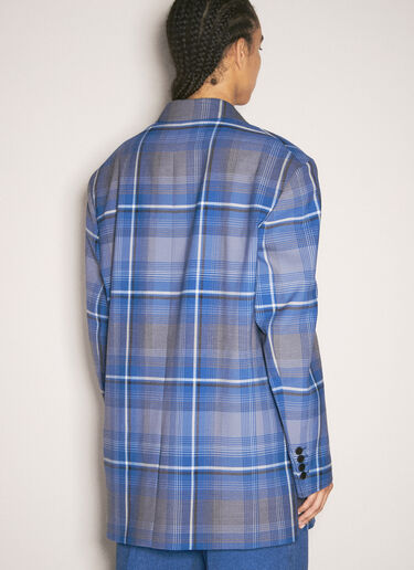 Marni Check Blazer Blue mni0257009