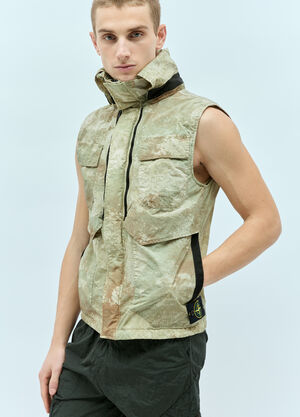 Stone Island Dissolving Grid Camo Vest Green sto0156013