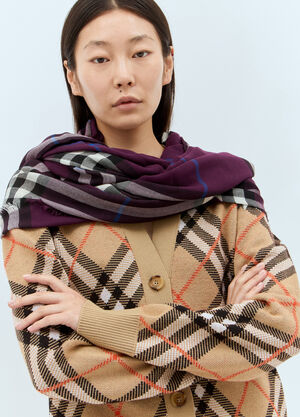 TOTEME Giant Check Wool Scarf Camel tot0255048