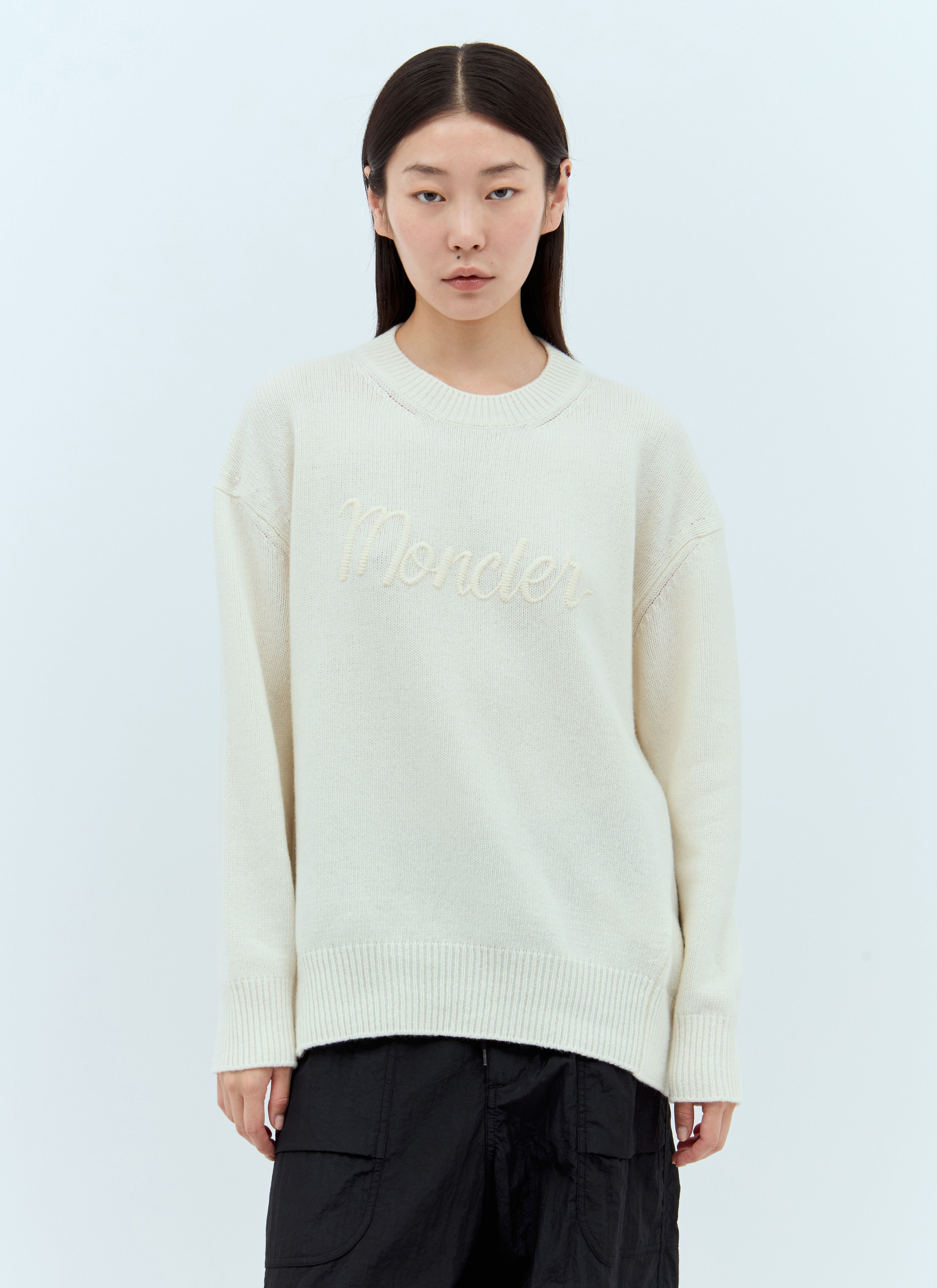 Gucci Logo Embroidery Sweater Beige guc0255027