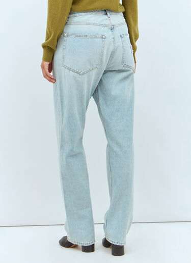 Miu Miu Logo Patch Jeans Blue miu0358002