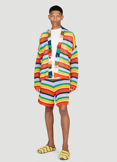 Marni x No Vacancy Stripe Knit Cardigan Multicolour mvy0153001