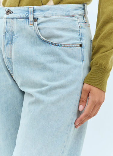 Miu Miu Logo Patch Jeans Blue miu0358002