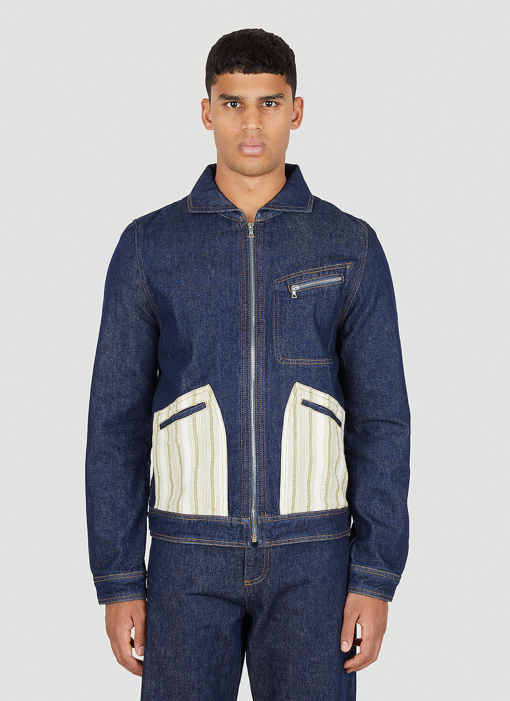 Wales Bonner Miles Denim Jacket in Blue | LN-CC®