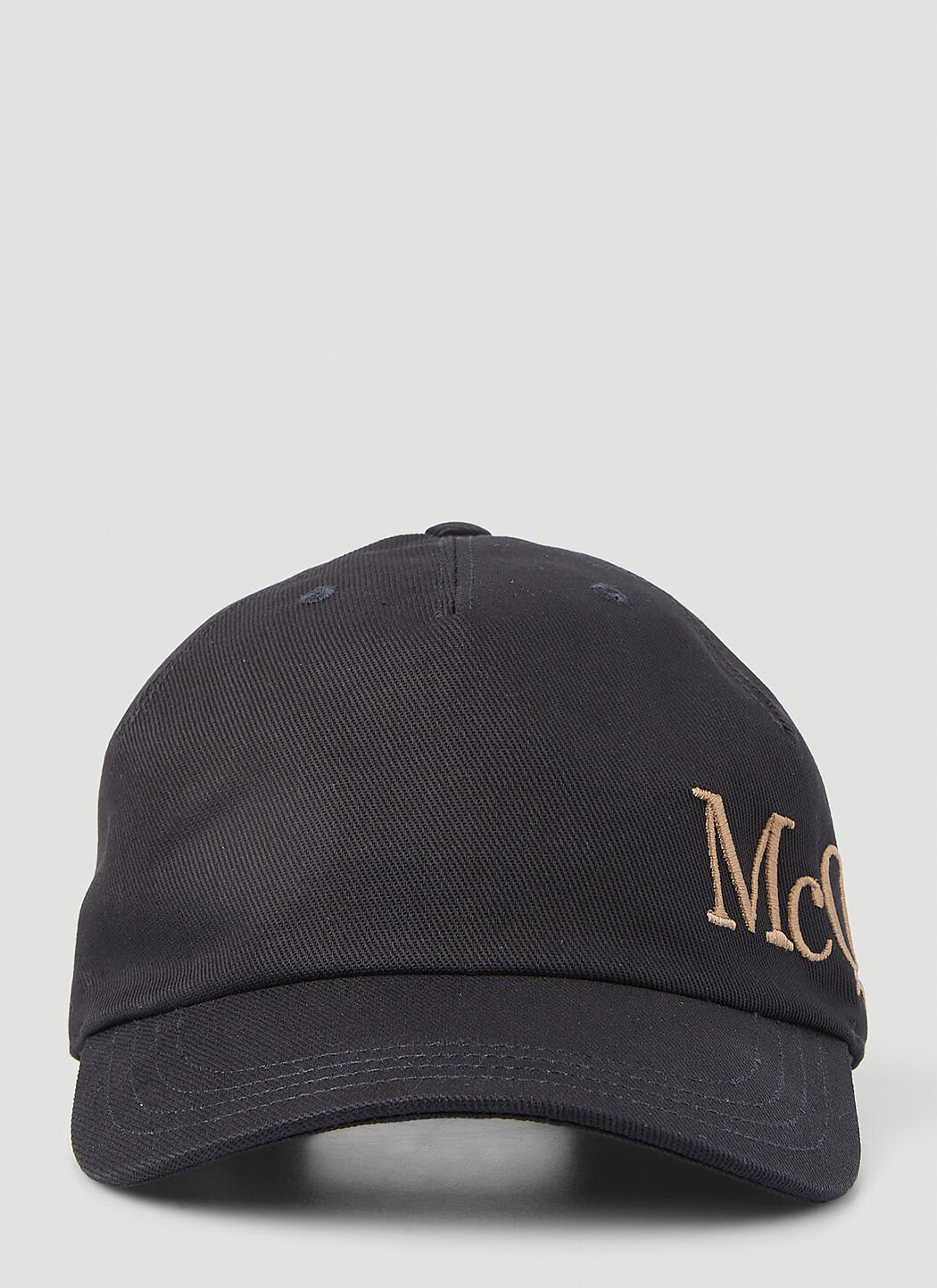 Alexander McQueen Logo Embroidery Baseball Cap Black amq0152016