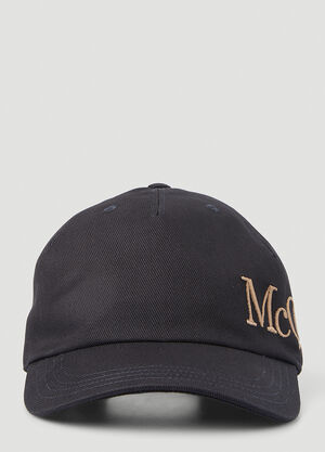 Alexander McQueen Logo Embroidery Baseball Cap Black amq0152002