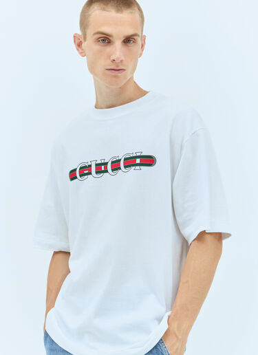 Gucci Logo Print T-Shirt White guc0157008