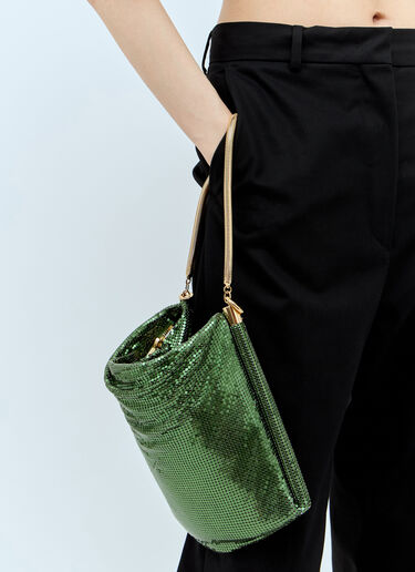 Rabanne Pixel Tube Shoulder Bag Green pac0255035