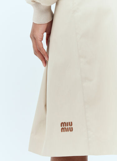 Miu Miu Pleated Midi Skirt Beige miu0257009