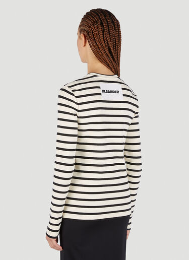 Jil Sander+ Striped Long Sleeved T-Shirt White jsp0251014